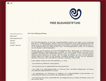 Tablet Screenshot of freiebildungsstiftung.de